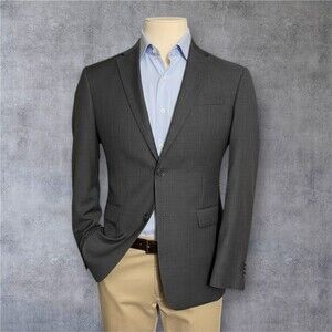 TOMMY HILFIGER Men’s 38R Gray Blazer Sport Coat Worsted Wool 2-Button Jacket
